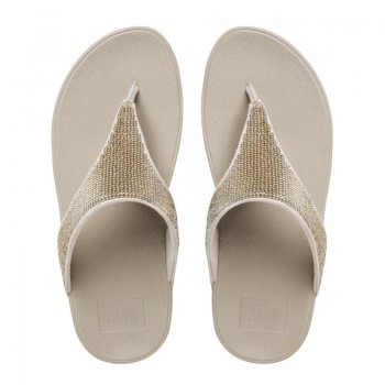 FitFlop Electra™ Micro Toe Post Pale Gold