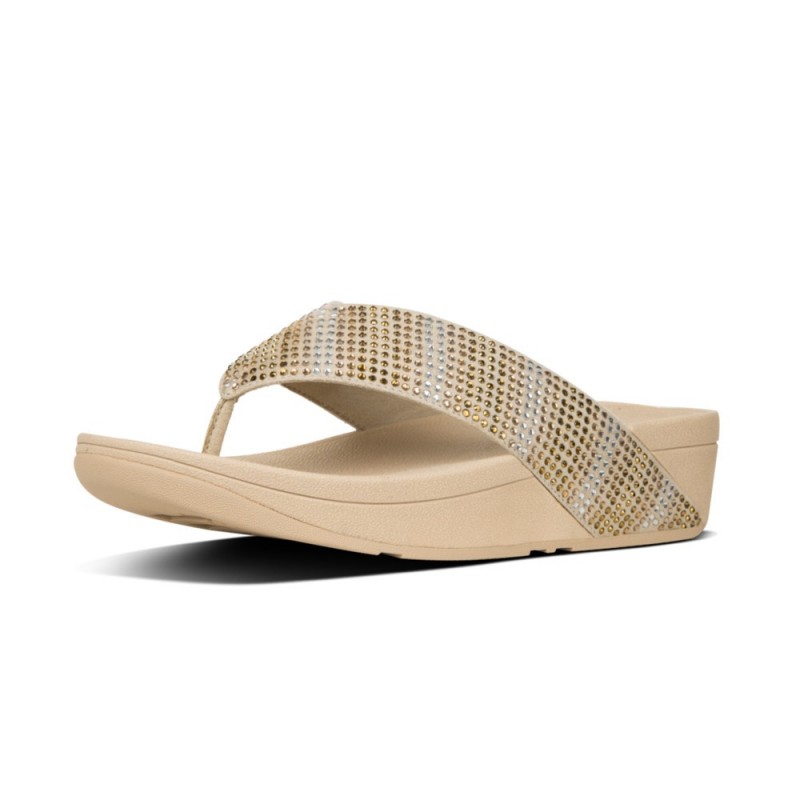 FitFlop Strobe™ Toe Thong Gold Mix